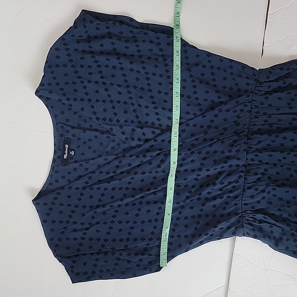 MADEWELL Wrap front dress in brushstroke/ XS. - Picture 5 of 10